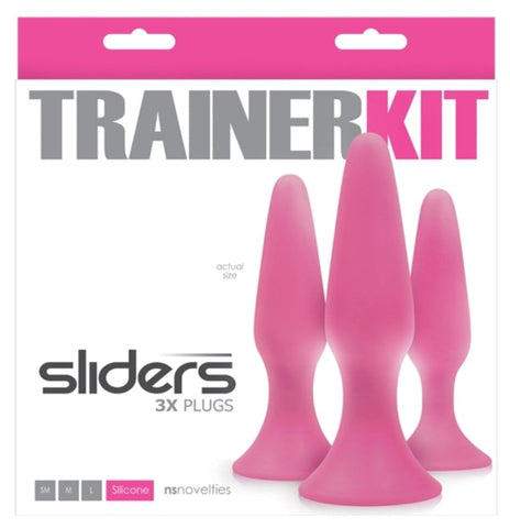 NS Novelties Sliders Anal Training Kit 3 Graduated Silicone Butt Plugs - Sex Kits