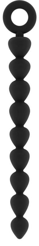 SONO No. 28 Anal Chain Black 9 Inch Graduated Bead Anal Sex Toy - - Anal Beads and Balls