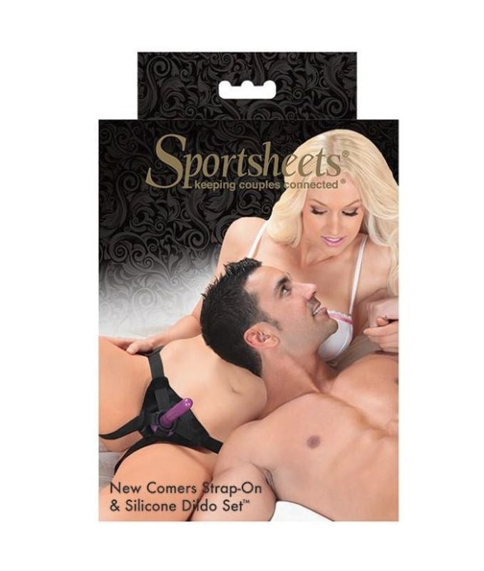 Sportsheets New Comers Strap On and Dildo Set Beginner Friendly Harness - - Strap On Sextoys