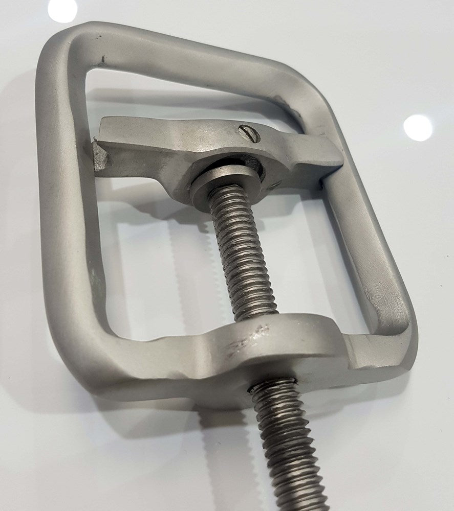 Hells Couture Steel Ball Crusher CBT Cock and Ball Torture Device - - Steel Sex Toys