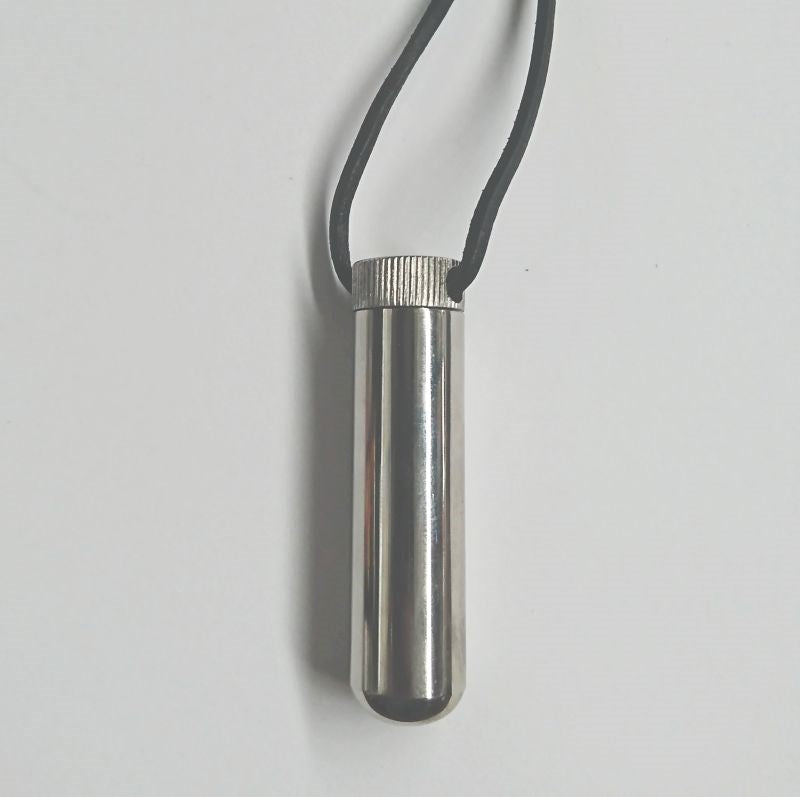 Hells Couture Steel Inhaler on BDSM Play Leather Cord Premium BDSM Accessory - - Steel Sex Toys