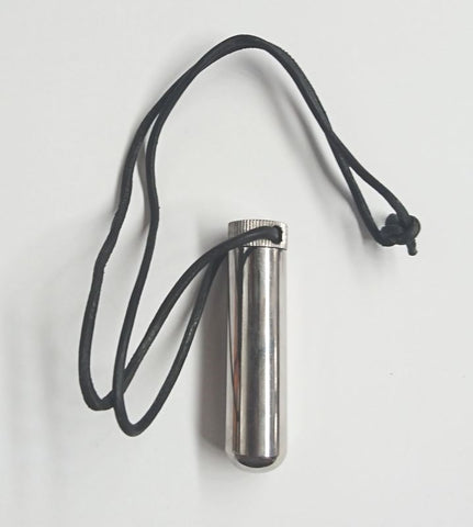 Hells Couture Steel Inhaler on BDSM Play Leather Cord Premium BDSM Accessory - Steel Sex Toys