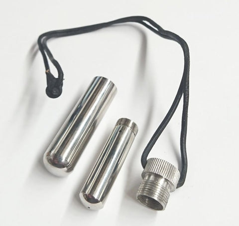 Hells Couture Steel Inhaler on BDSM Play Leather Cord Premium BDSM Accessory - Steel Sex Toys
