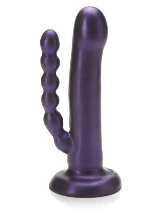 Tantus Flex Midnight Purple Dual Stimulation Vibrator with Removable Bullet - - Strap On Sextoys