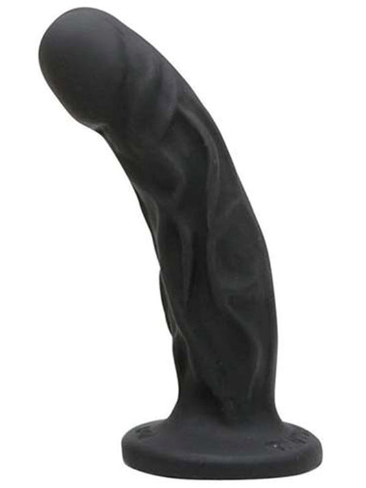 Tantus Throb Black Realistic Dildo with Curved Design - - Realistic Dildos