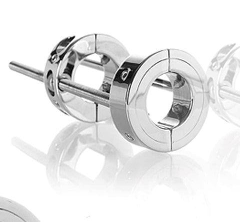 Hells Couture The Ball Bruiser Ball Steel Stretcher Advanced CBT Device - Steel Sex Toys