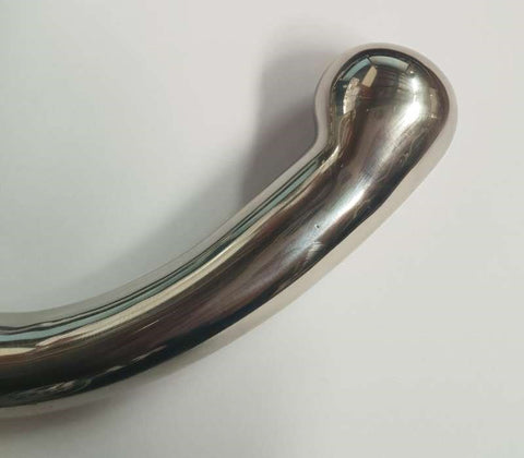 Hells Couture The Chrome Crescent Double Ended Dildo Steel Sex Toy - Double Ender
