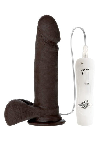 Doc Johnson The Vibro 6 inch Realistic Cock with Balls Multi Speed Vibrator - Realistic Dildos