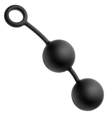 XR Brands Tom of Finland Weighted Anal Balls Steel Weighted Anal Sex Toy - Anal Beads and Balls