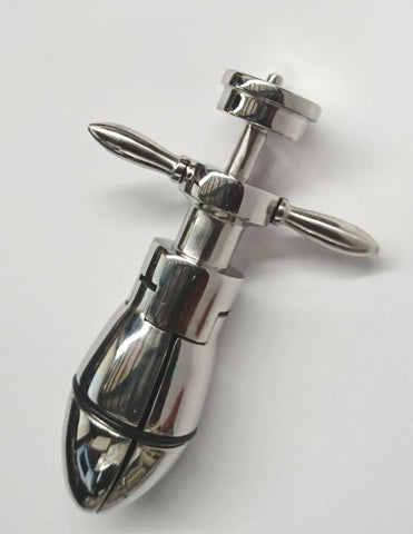 Hells Couture Ultimate Steel Ass Lock Expandable Anal Stretcher - Steel Sex Toys