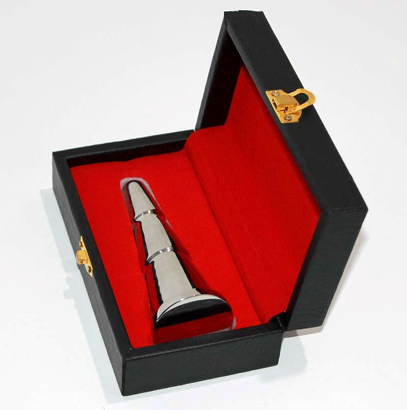 Hells Couture Uranus Steel Stimulator Butt Plug Medical Grade Steel - Steel Sex Toys