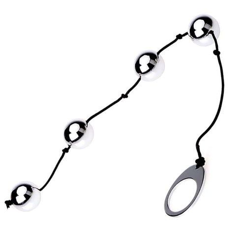 Hells Couture Utimi Stainless Steel Anal Balls x 4 Medical Grade Metal - Steel Sex Toys