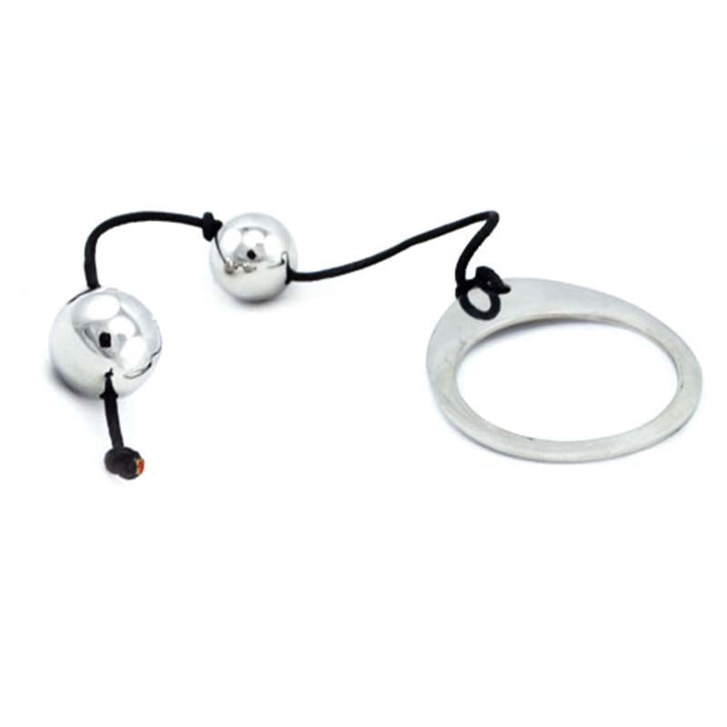 Hells Couture Utimi Stainless Steel Anal Balls x 4 Medical Grade Metal - Steel Sex Toys