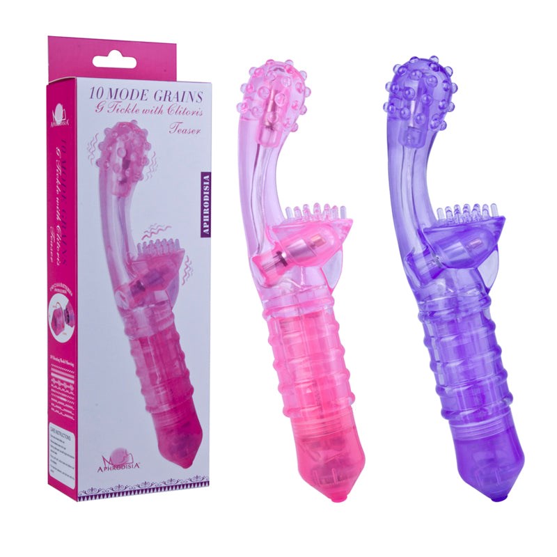 Aphrodisia Grains G Spot Tickler 10 Mode Vibrator with Nodules - - G-Spot Vibrators