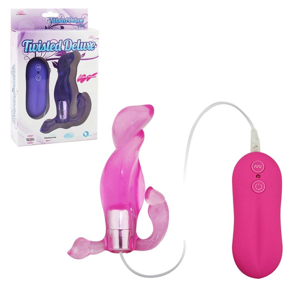 Aphrodisia Twisted Deluxe Portable Remote Control Vibrator - - G-Spot Vibrators