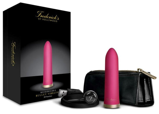 Fredericks of Hollywood Rechargeable Bullet Vibrator 17 Patterns 3 Speeds - - Waterproof Vibrators