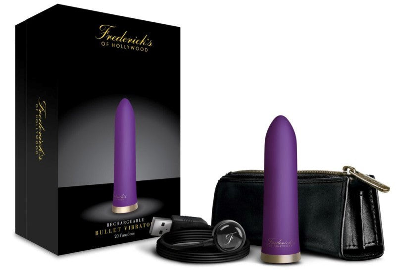 Fredericks of Hollywood Rechargeable Bullet Vibrator 17 Patterns 3 Speeds - - Waterproof Vibrators