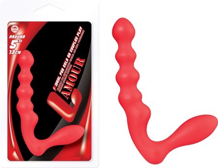 NANMA Corporation LAmour 5 Inches L Shape Double Dong Premium Silicone - Double Ender