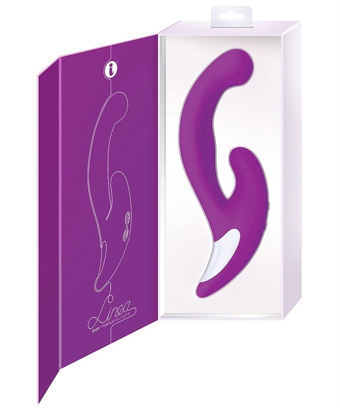 Icon Brands Linea Duo Rechargeable G Spot and Clitoral Vibrator - - Clit Ticklers and Pulsators