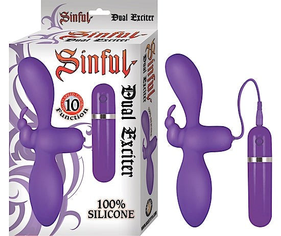 Nasstoys Sinful Dual Stimulator Elevated Ecstasy Dual Zone Vibrator - - Rabbit Vibrators