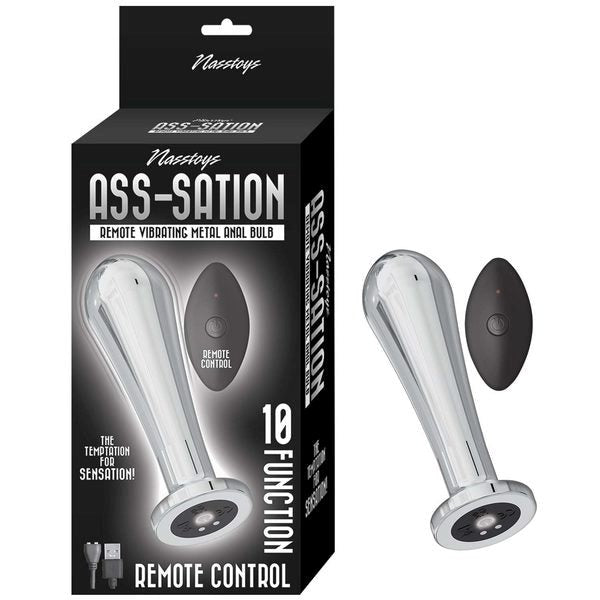 ASS-SATION Remote Vibrating Metal Anal Bulb - - Anal Vibrators