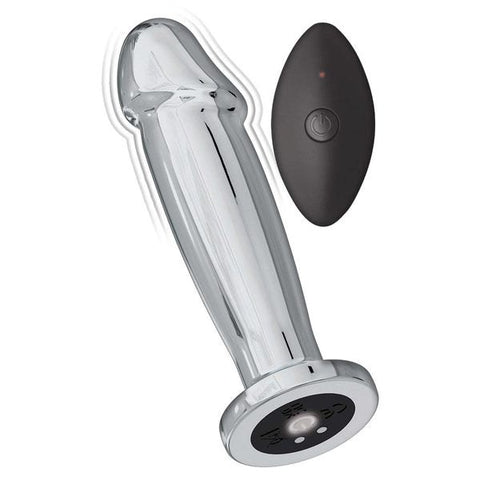 Nasstoys Ecstasy Remote Control Vibrating Metal Anal Plug with 10 Functions - Anal Vibrators