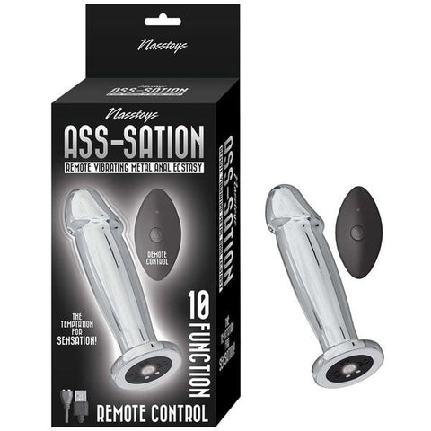 Nasstoys Ecstasy Remote Control Vibrating Metal Anal Plug with 10 Functions - Anal Vibrators
