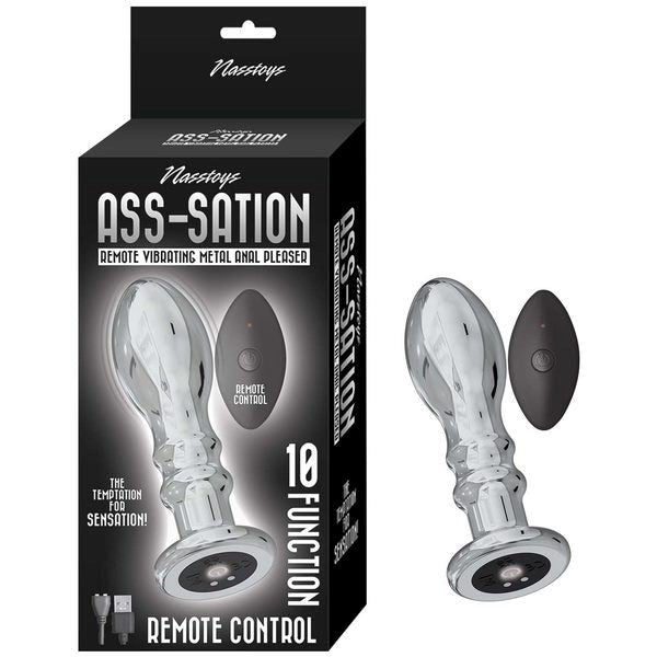 ASS-SATION Remote Vibrating Metal Anal Pleaser - - Anal Vibrators