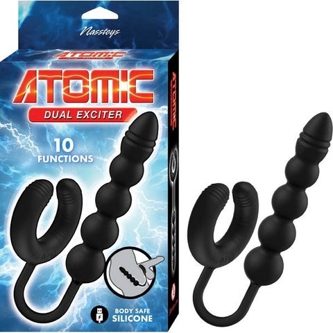 Dual Pleasure Powerhouse ATOMIC Vibrating C Ring and Prostate Massager - Prostate Toys