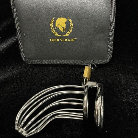 Spartacus Enterprises Bird Cage Male Chastity Device With Padlock and Keys - Male Chastity