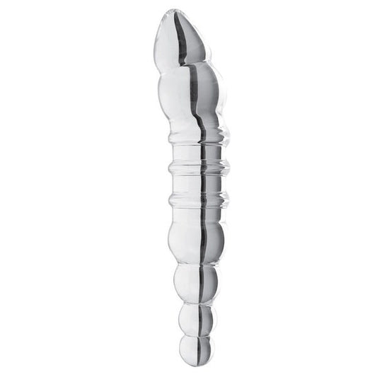 Borosilicate Glass Double Ended Dildo With Bubbles - - Double Ender