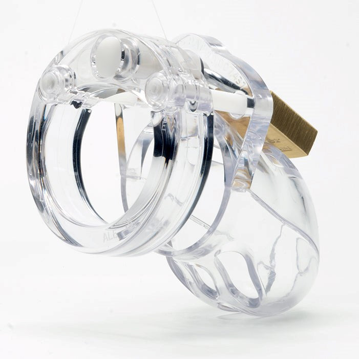 CB Mr Stubb Clear Male Chastity Cock Cage Kit - - Male Chastity