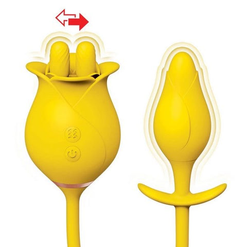 Nasstoys CLIT TASTIC Tulip Finger Back and Forth Massager with Butt Plug - Finger and Tongue Vibrators