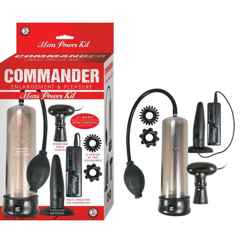 Nasstoys COMMANDER Premium Vibrating Penis Pump & Pleasure Kit - Penis Pumps And Stretchers