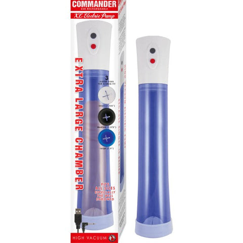 Nasstoys COMMANDER Vacuum Electric Penis Pump XL With 3 Sleeves 10 Functions - Penis Pumps And Stretchers