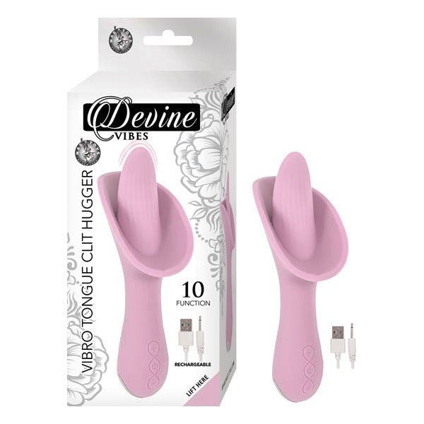 DEVINE VIBES Vibro Tongue Clit Hugger 10 Function - - Clit Ticklers and Pulsators