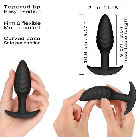 Marc Dorcel Toys Textured Trigger Pleasure Waves Anal Plug with Spiral Design - Butt Plugs