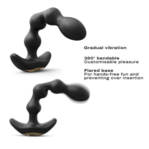 Marc Dorcel Toys Flexible Vibrating Anal Pleasure Beads with Bendable Design - Anal Beads and Balls