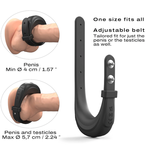 DORCEL Vibrating Comfort Fit Cock Ring Heighten Pleasure Adjustable Belt - Vibrating Cock Rings