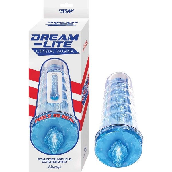 DREAM-LITE Realistic Hand-Held Crystal Vagina Masturbator - - Masturbators and Strokers