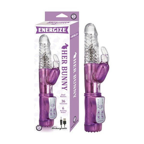 Nasstoys ENERGIZE Her Bunny 1 Rechargeable Dual Motor Rotating Rabbit Vibrator - Rabbit Vibrators