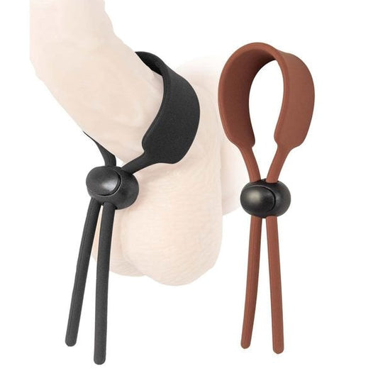 ENHANCER Cock Loops 2 Pack Adjustable Toybox Must-Haves - - Stretchy Cock Rings