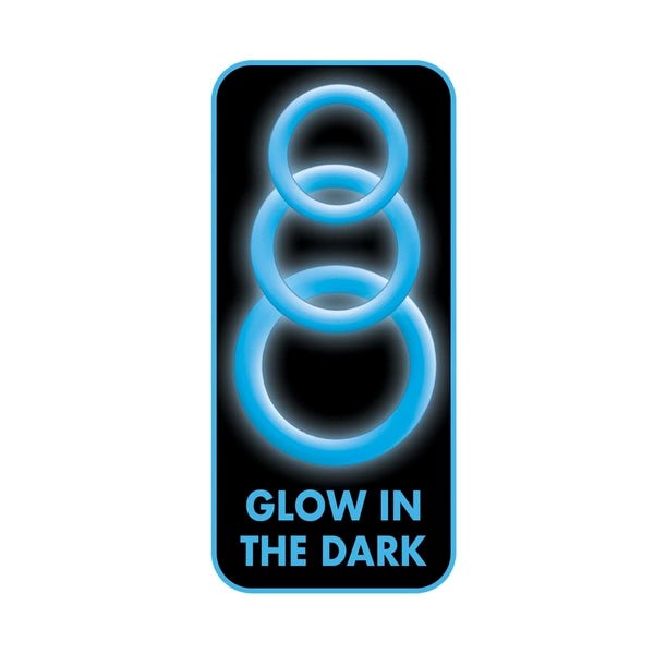 ENHANCER Glow Cock Rings Thick Firm Stretchy - - Stretchy Cock Rings