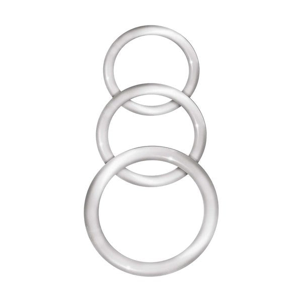 ENHANCER Silicone Cockrings Stretchy 3 Piece Set - - Cock Ring Sets