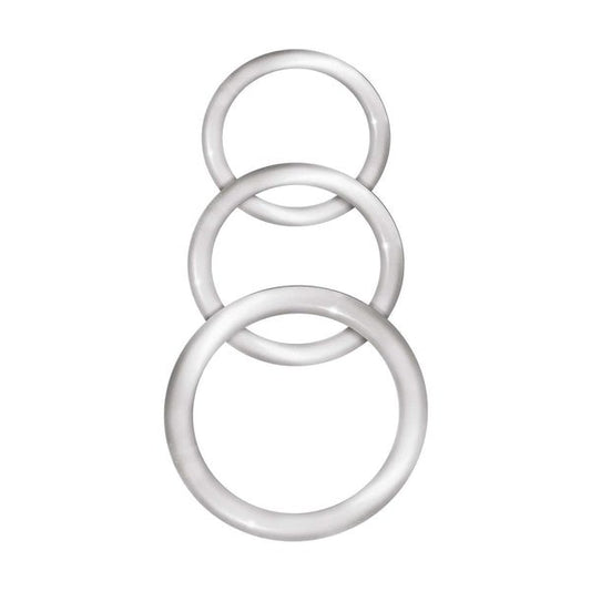 ENHANCER Silicone Cockrings Stretchy 3 Piece Set - - Cock Ring Sets