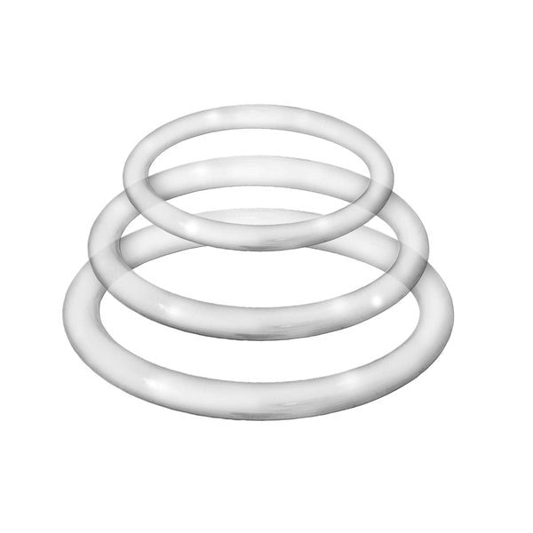 ENHANCER Silicone Cockrings Stretchy 3 Piece Set - - Cock Ring Sets