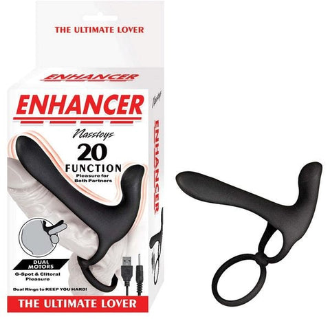 Nasstoys Dual Pleasure P Spot Vibrator Rechargeable and Waterproof with Cock Rings - Prostate Toys