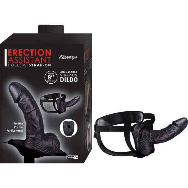 ERECTION ASSISTANT Hollow Strap-On - 8 Inches - - Strap On Sextoys
