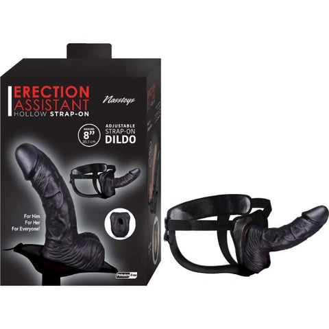Nasstoys ERECTION ASSISTANT Hollow Strap On 8 Inches Adjustable Harness - Strap On Sextoys