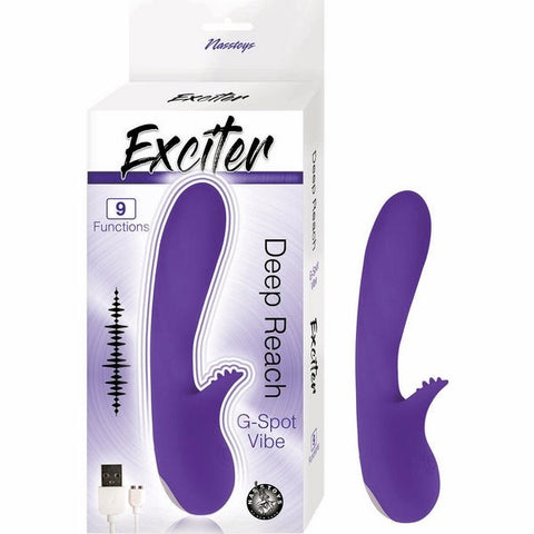 Nasstoys EXCITER 4.5 Inch Insertable G Spot Vibrator Curved Design - G-Spot Vibrators